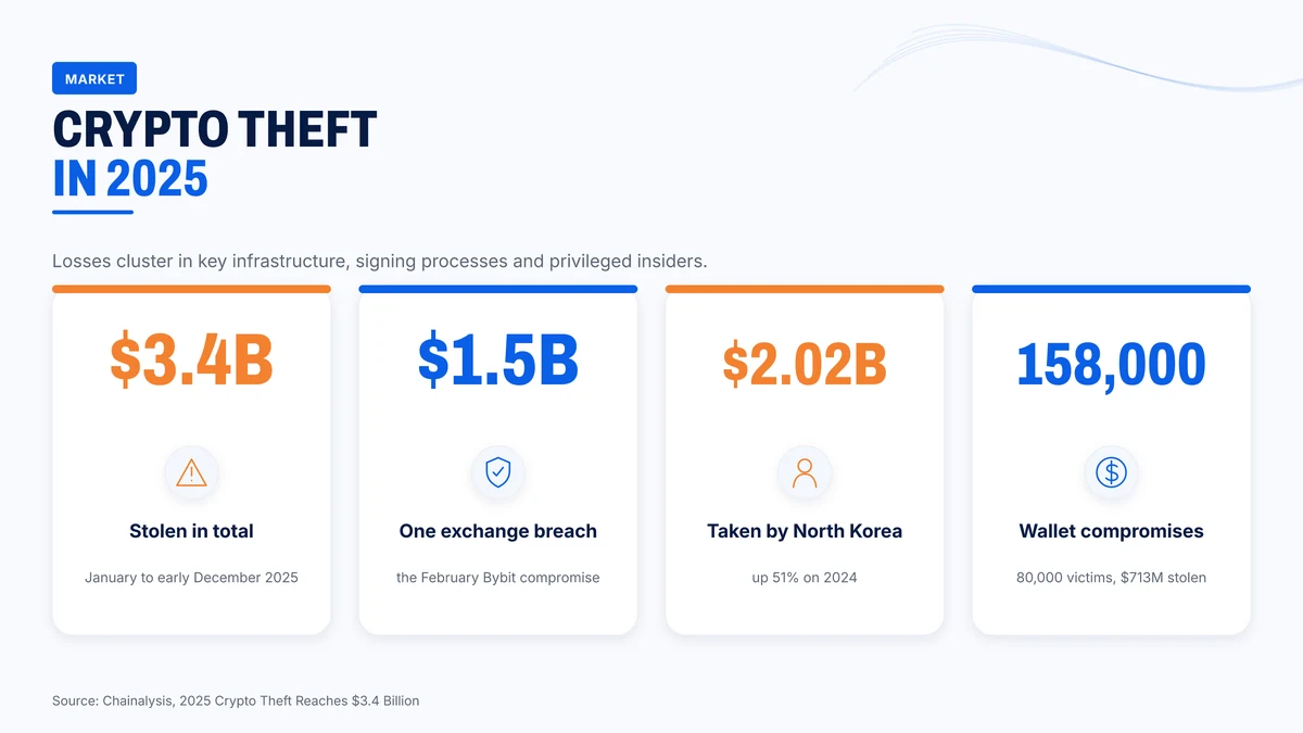 Crypto theft figures for 2025